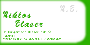 miklos blaser business card
